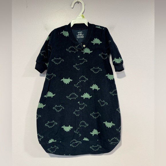New Carters 0-3 month dinosaur fleece sleep sack - Picture 1 of 3